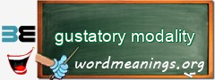 WordMeaning blackboard for gustatory modality